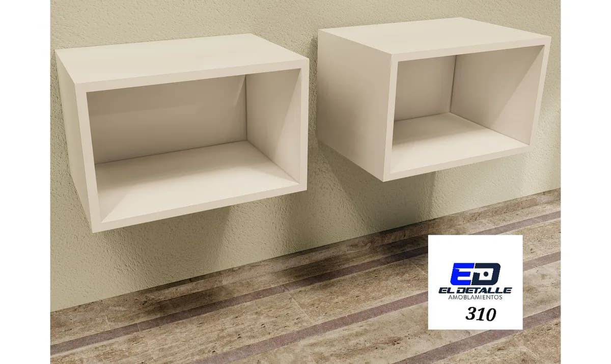 Juego de 2 cubos flotantes para mesa luz en 3 tonos